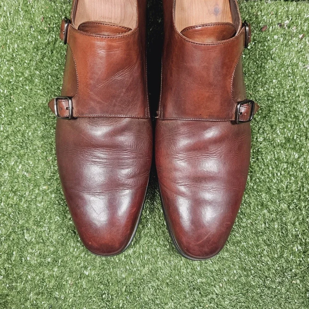 To Boot New York Double Monk Strap Brown Leather Dress Shoes Mens Size‎ 11.5